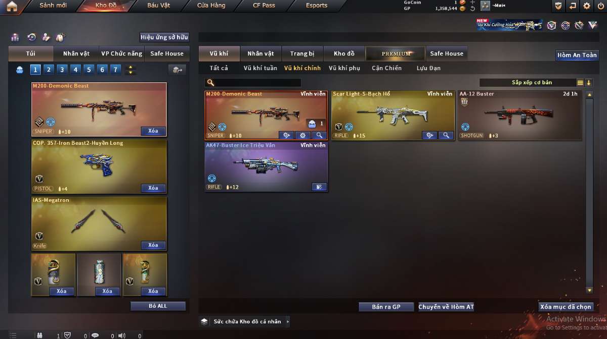 shop acc cf uy tin gia re